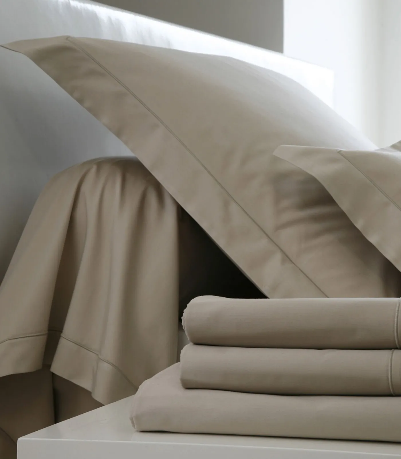 Hoeslaken chanvre - Satijn katoen Hoeslakens