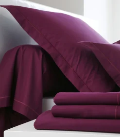 Clearance Hoeslaken cyclamen - Perkaal Katoen Hoeslakens