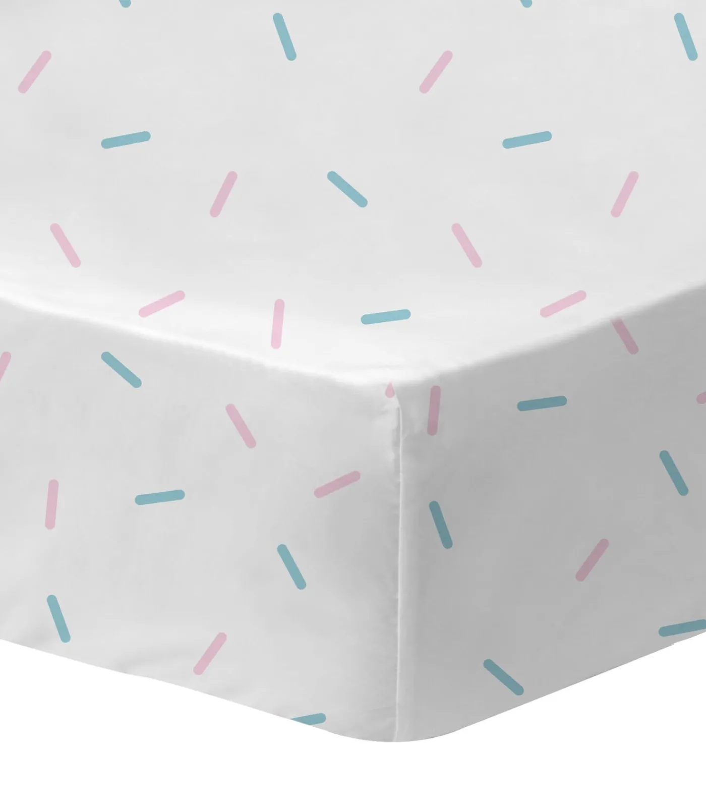 Online Hoeslaken met print, 100% katoen, HOME STITCH STRIPE Hoeslakens