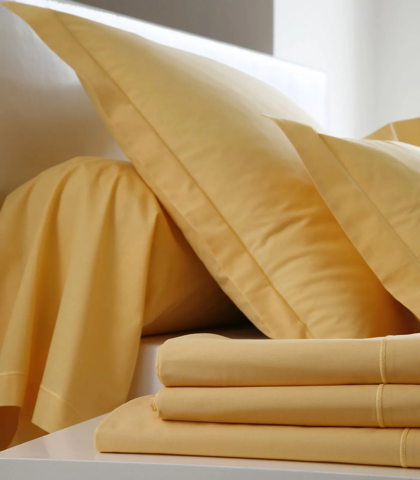 Clearance Hoeslaken miel - Satijn katoen Hoeslakens