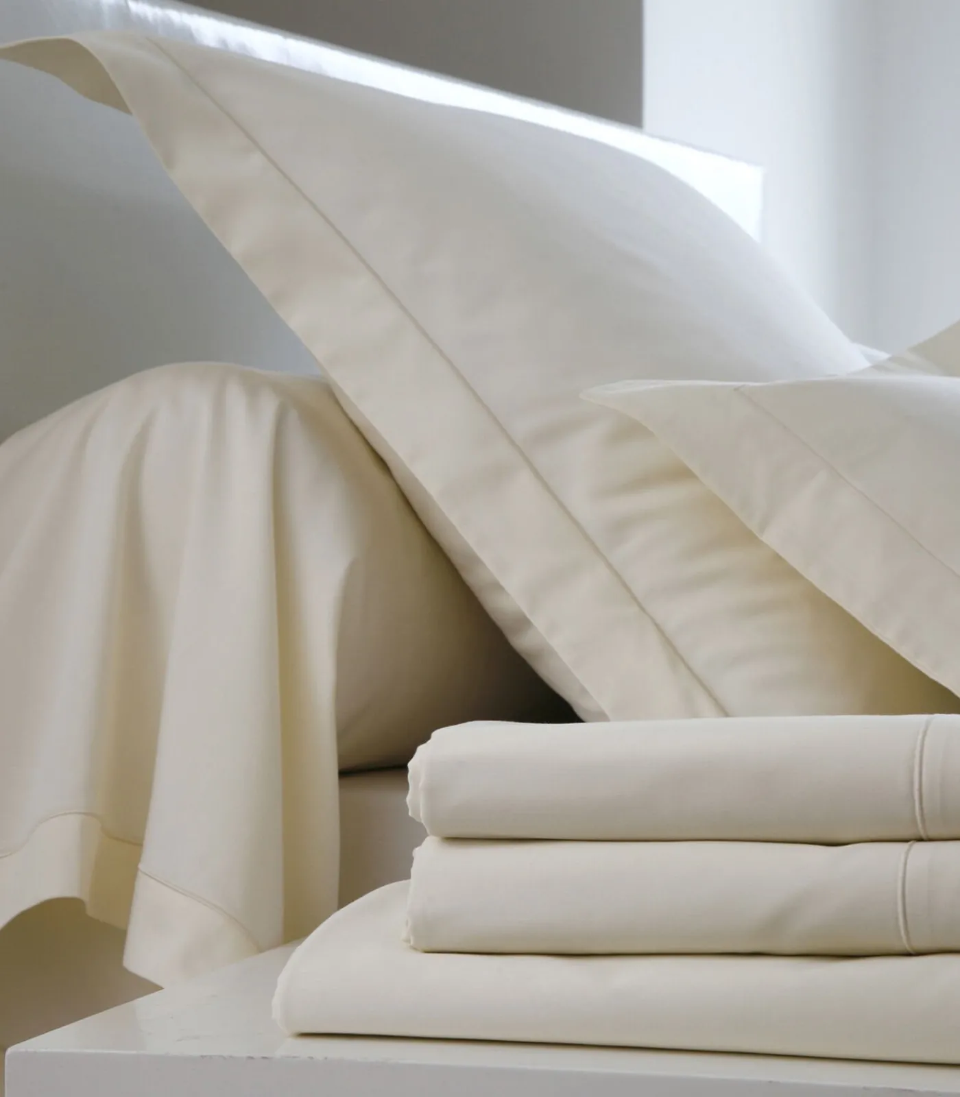 Best Hoeslaken naturel - Satijn katoen Hoeslakens