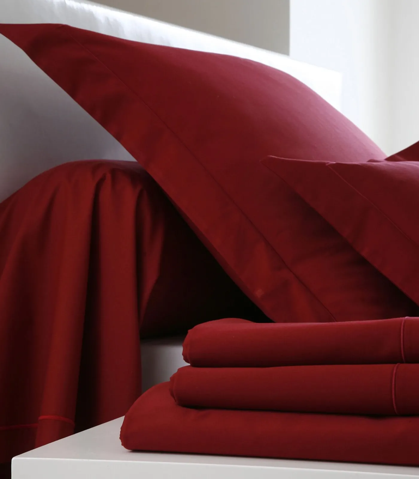 Outlet Hoeslaken rouge - Satijn katoen Hoeslakens