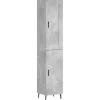 New Hoge kast 34,5x34x180 cm bewerkt hout betongrijs Meubels