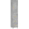 Sale Hoge kast 34,5x34x180 cm bewerkt hout betongrijs Meubels