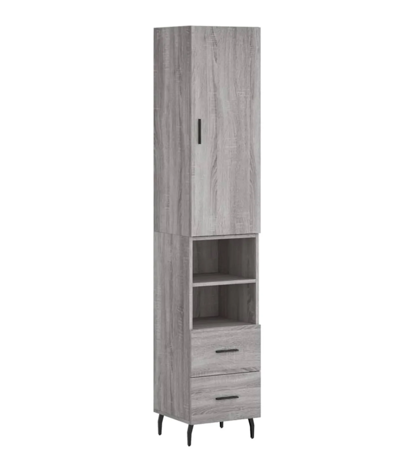 Online Hoge kast 34,5x34x180 cm bewerkt hout grijs sonoma eikenkleurig Meubels