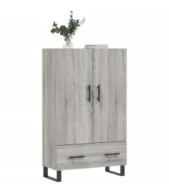 New Hoge kast 69,5x31x115 cm bewerkt hout grijs sonoma eikenkleurig Meubels