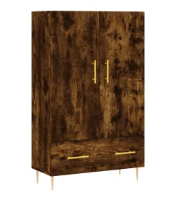 Hot Hoge kast 69,5x31x115 cm bewerkt hout gerookt eikenkleurig Meubels