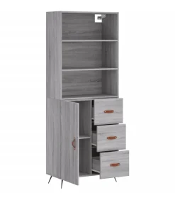 Online Hoge kast 69,5x34x180 cm bewerkt hout grijs sonoma eikenkleurig Meubels