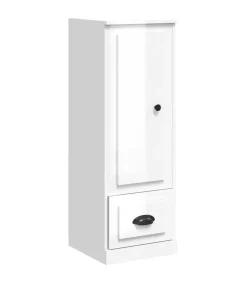 Sale Hoge kast 36x35,5x103,5 cm bewerkt hout hoogglans wit Meubels