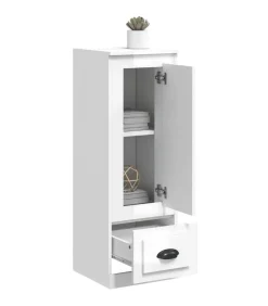 Sale Hoge kast 36x35,5x103,5 cm bewerkt hout hoogglans wit Meubels