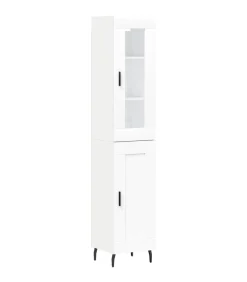 Discount Hoge kast 34,5x34x180 cm bewerkt hout wit Meubels