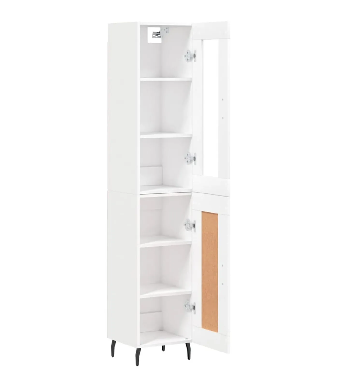 Discount Hoge kast 34,5x34x180 cm bewerkt hout wit Meubels