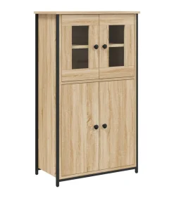 Hot Hoge kast 62x32x106,5 cm bewerkt hout sonoma eikenkleurig Meubels