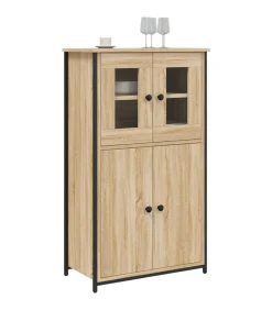 Hot Hoge kast 62x32x106,5 cm bewerkt hout sonoma eikenkleurig Meubels