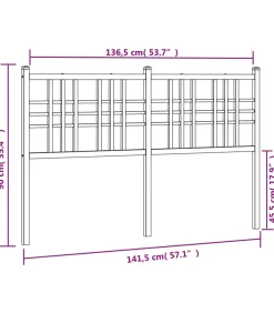 Online Hoofdbord 137 cm metaal wit Bedden