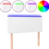 Online Hoofdbord LED 80x5x78/88 cm kunstleer wit Bedden