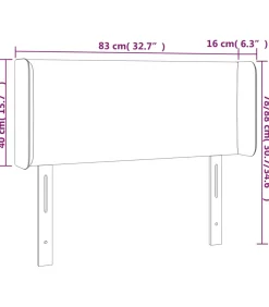 New Hoofdbord met randen 83x16x78/88 cm kunstleer wit Bedden
