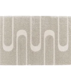 Discount Hoogpolig vloerkleed met geometrisch patroon 120 x 170 cm Tapijten