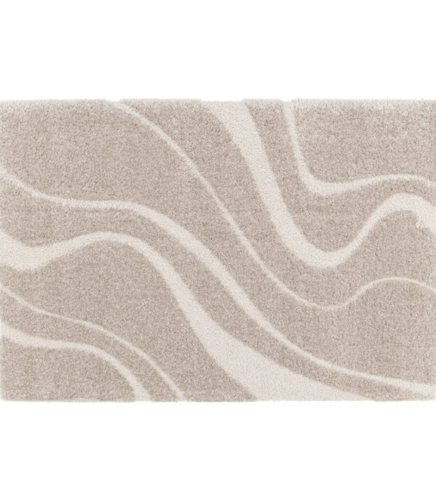 Sale Hoogpolig vloerkleed met golvend patroon in 120 x 170 cm Tapijten