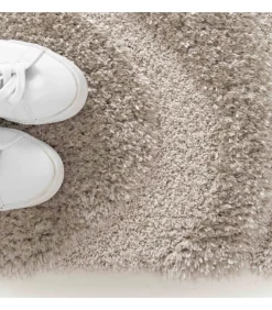 Sale Hoogpolig vloerkleed met golvend patroon in 120 x 170 cm Tapijten