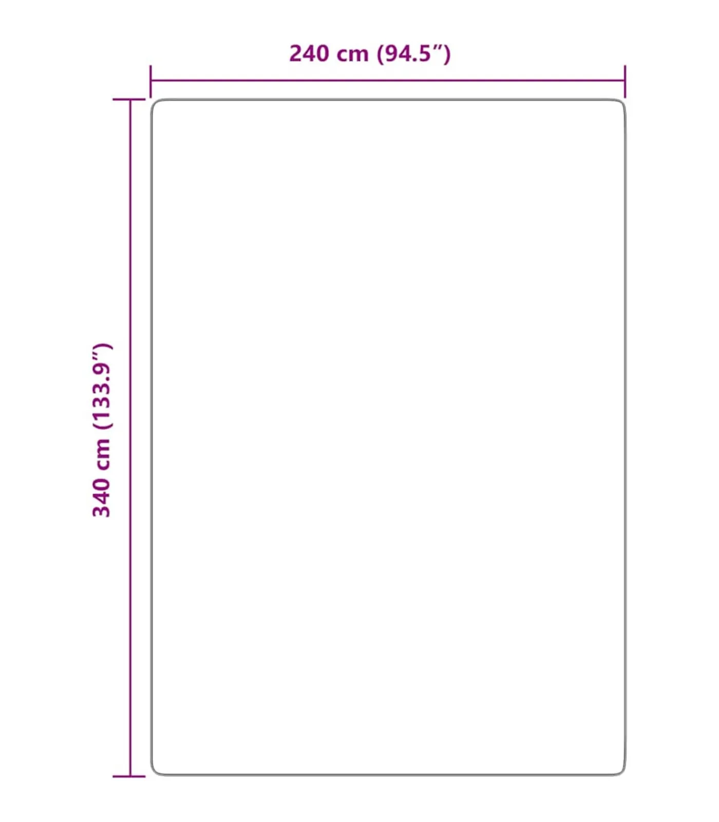 Outlet Hoogpolig vloerkleed NAVARRA 240x340 cm polyester lichtgrijs Tapijten