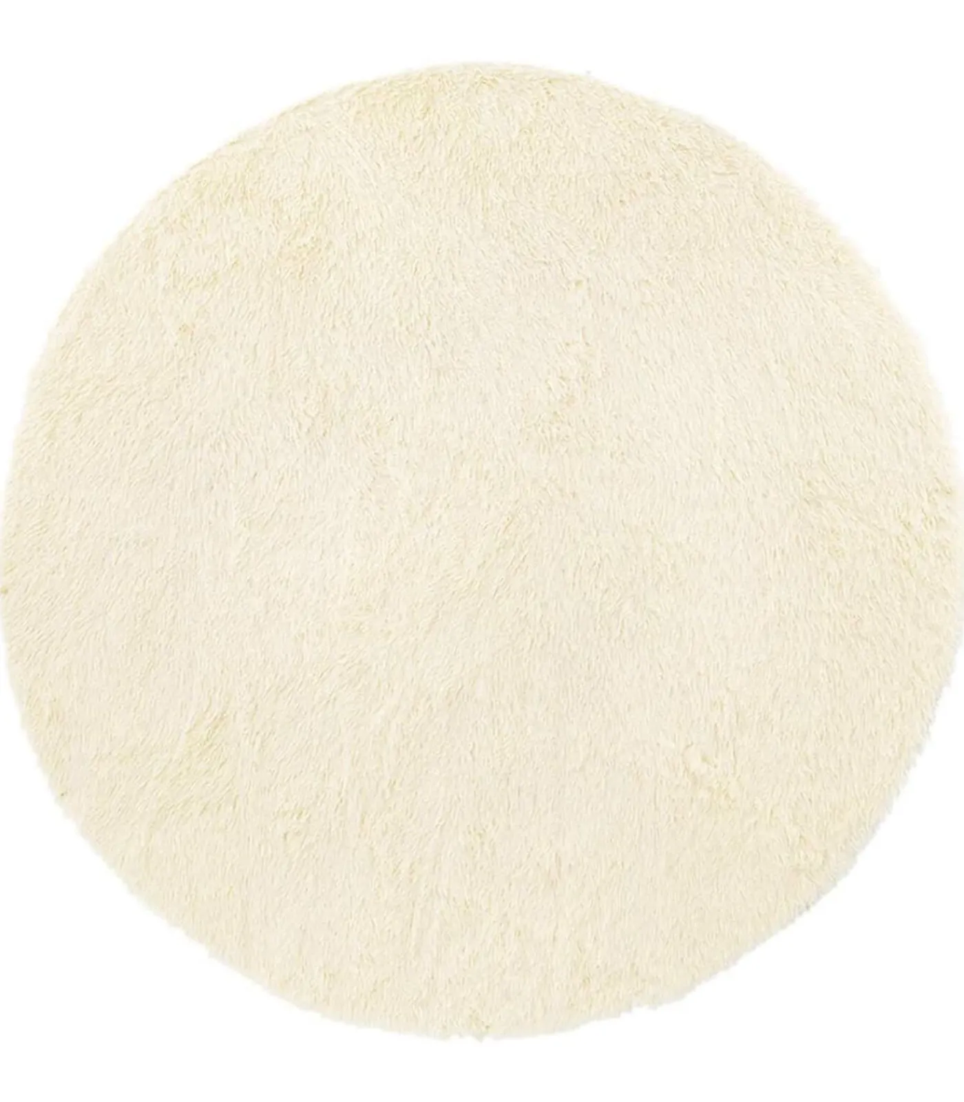 Online Hoogpolig vloerkleed NAVARRA 200x200 cm polyester crèmekleurig Tapijten