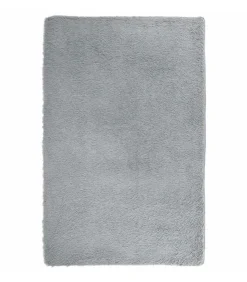 Discount Hoogpolig vloerkleed NAVARRA 130x200 cm polyester lichtgrijs Tapijten