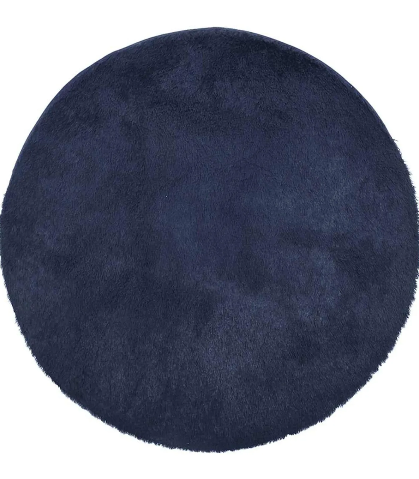 Clearance Hoogpolig vloerkleed NAVARRA 160x160 cm polyester marineblauw Tapijten