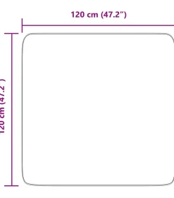 Outlet Hoogpolig vloerkleed NAVARRA 120x120 cm polyester crèmekleurig Tapijten