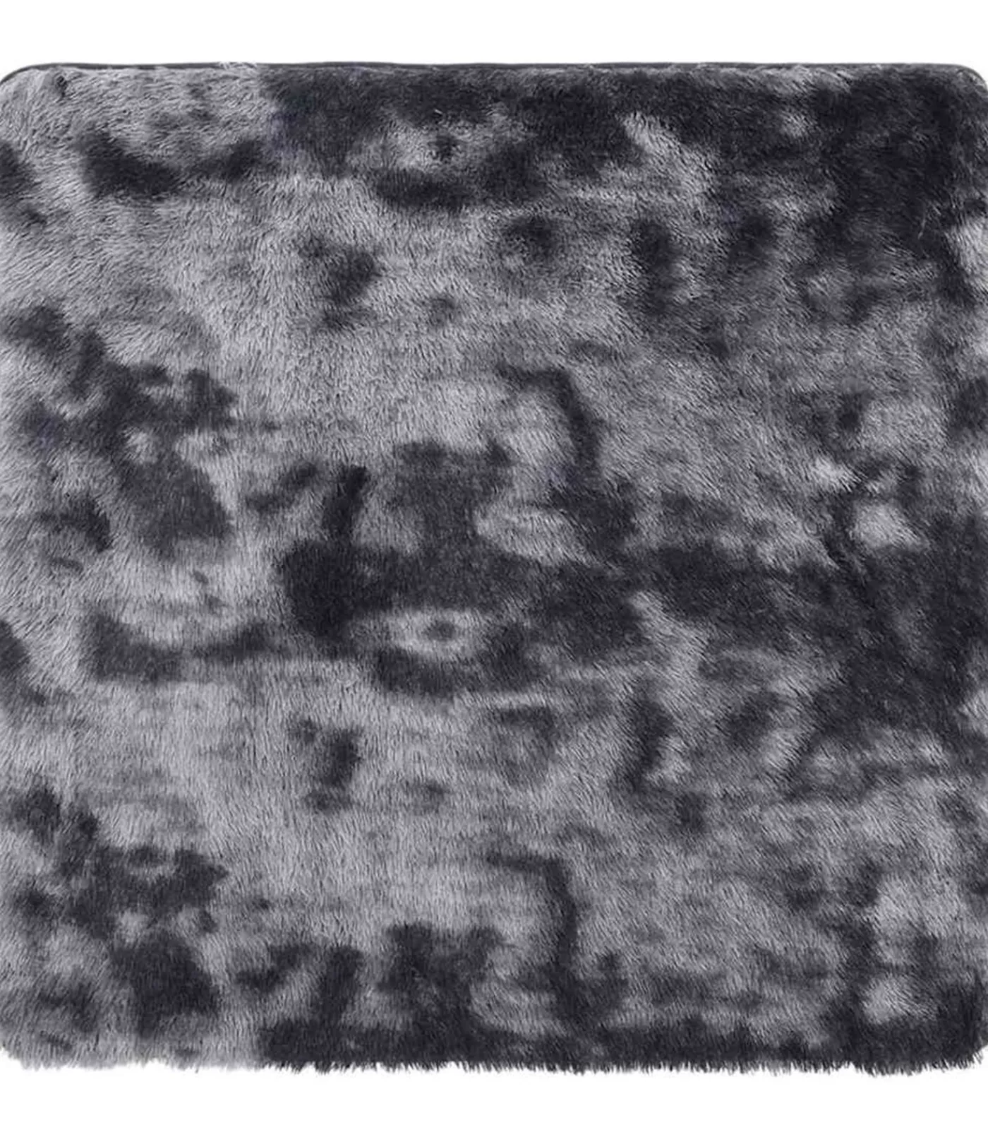 Hoogpolig vloerkleed NAVARRA 120x120 cm polyester donkergrijs Tapijten