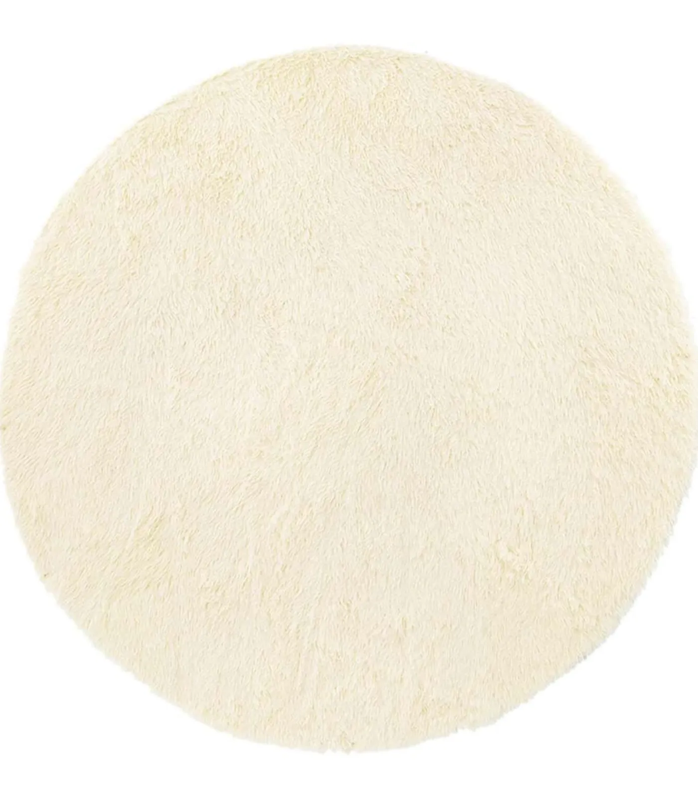 Hot Hoogpolig vloerkleed NAVARRA 120x120 cm polyester crèmekleurig Tapijten