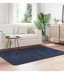 Sale Hoogpolig vloerkleed NAVARRA 120x170 cm polyester marineblauw Tapijten