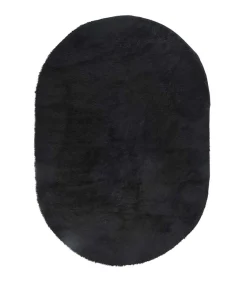 Outlet Hoogpolig vloerkleed NAVARRA 300x200 cm polyester zwart Tapijten