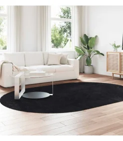 Outlet Hoogpolig vloerkleed NAVARRA 300x200 cm polyester zwart Tapijten