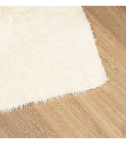 Online Hoogpolig vloerkleed NAVARRA 120x170 cm polyester crèmekleurig Tapijten