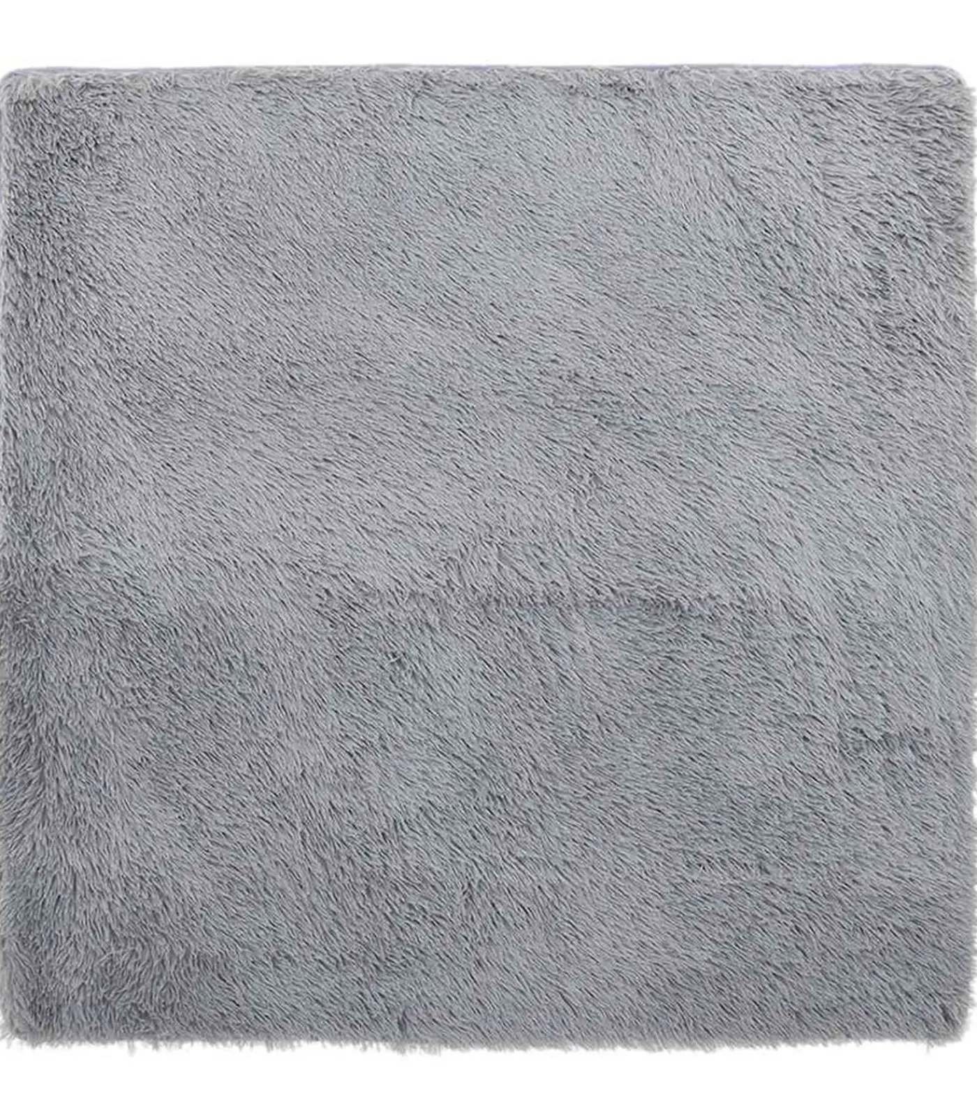 Outlet Hoogpolig vloerkleed NAVARRA 240x240 cm polyester lichtgrijs Tapijten