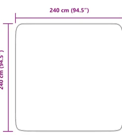 Outlet Hoogpolig vloerkleed NAVARRA 240x240 cm polyester lichtgrijs Tapijten