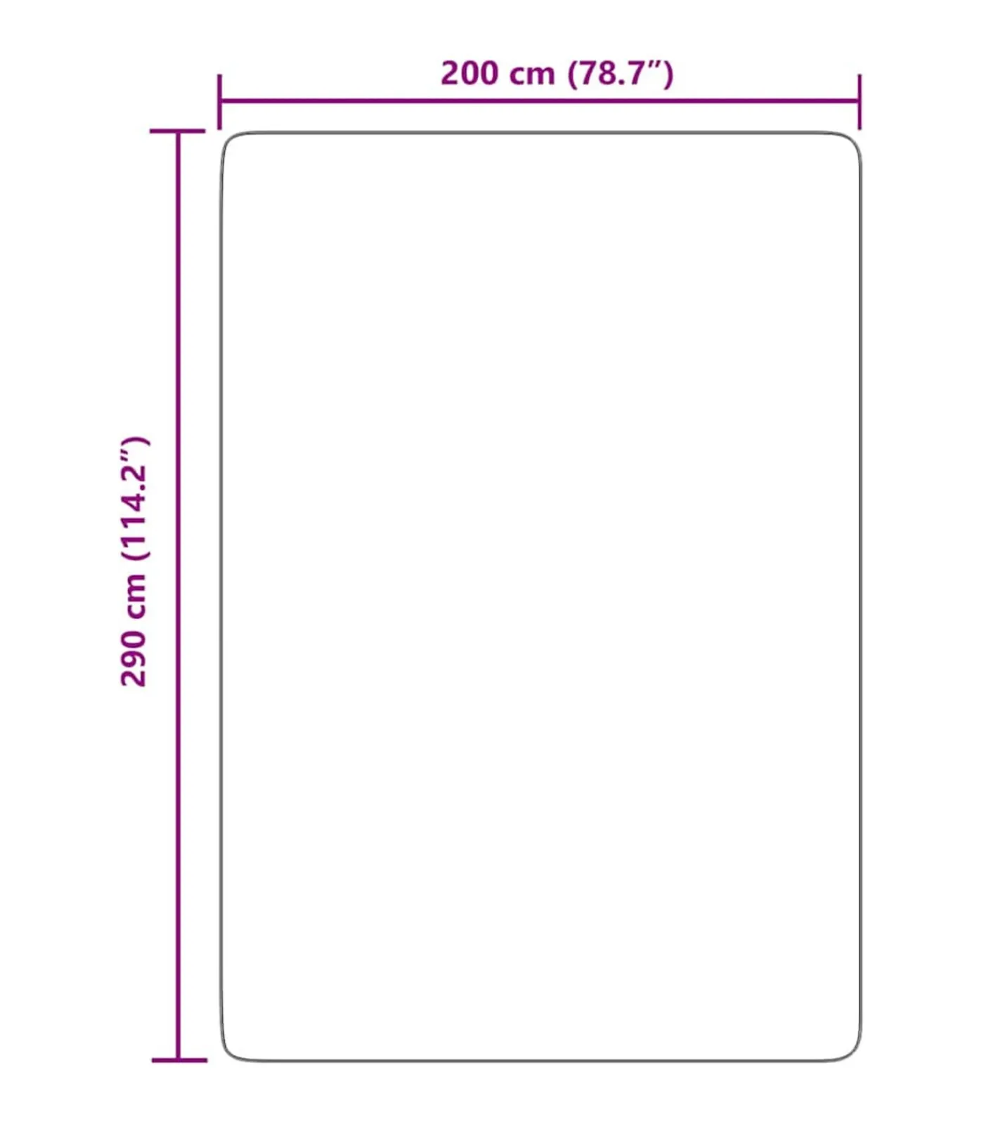 Outlet Hoogpolig vloerkleed NAVARRA 200x290 cm polyester zwart Tapijten