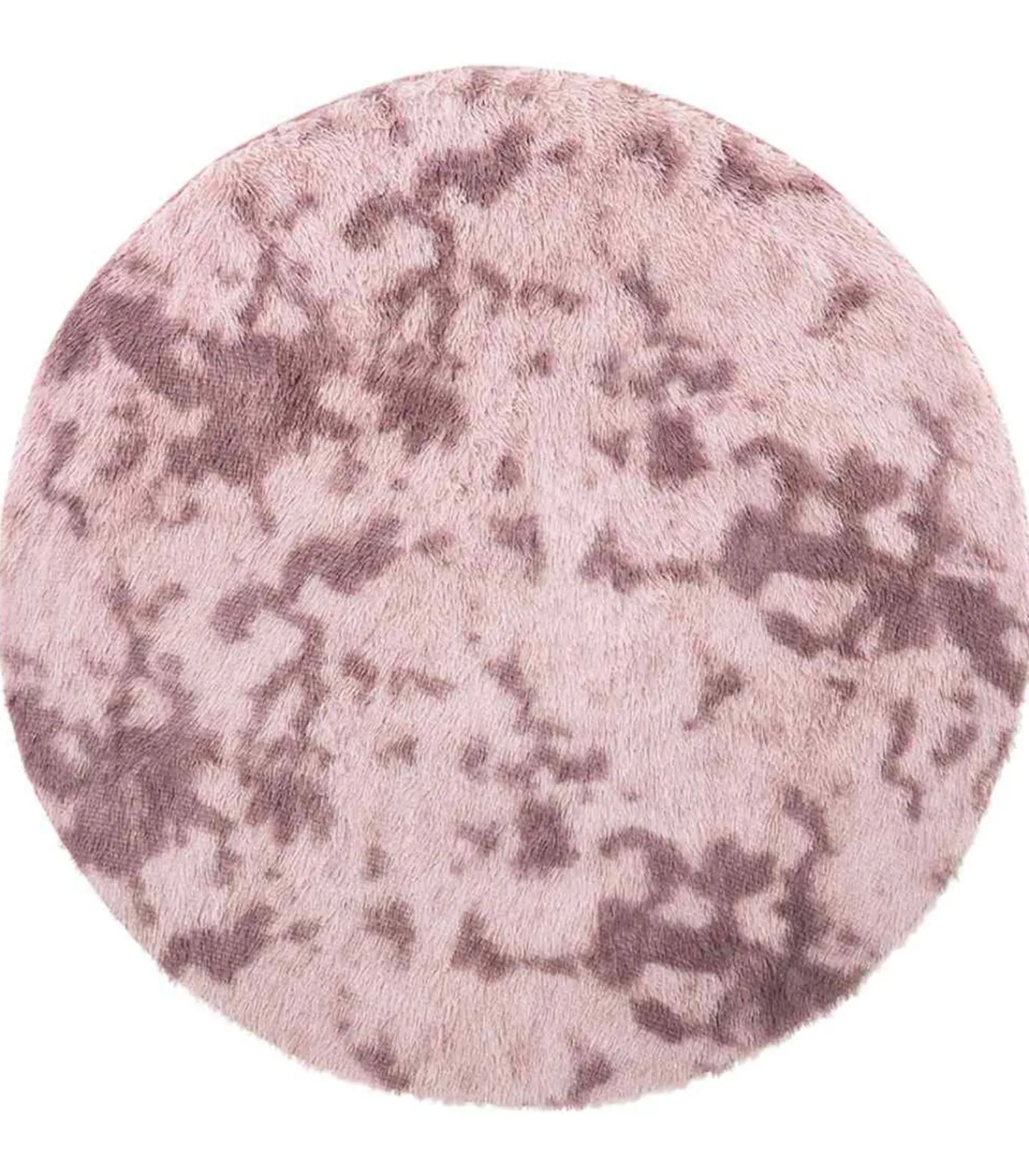 New Hoogpolig vloerkleed NAVARRA 160x160 cm polyester stoffig roze Tapijten