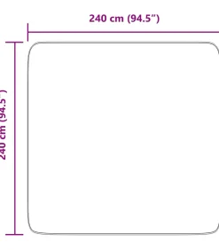 Hoogpolig vloerkleed NAVARRA 240x240 cm polyester crèmekleurig Tapijten