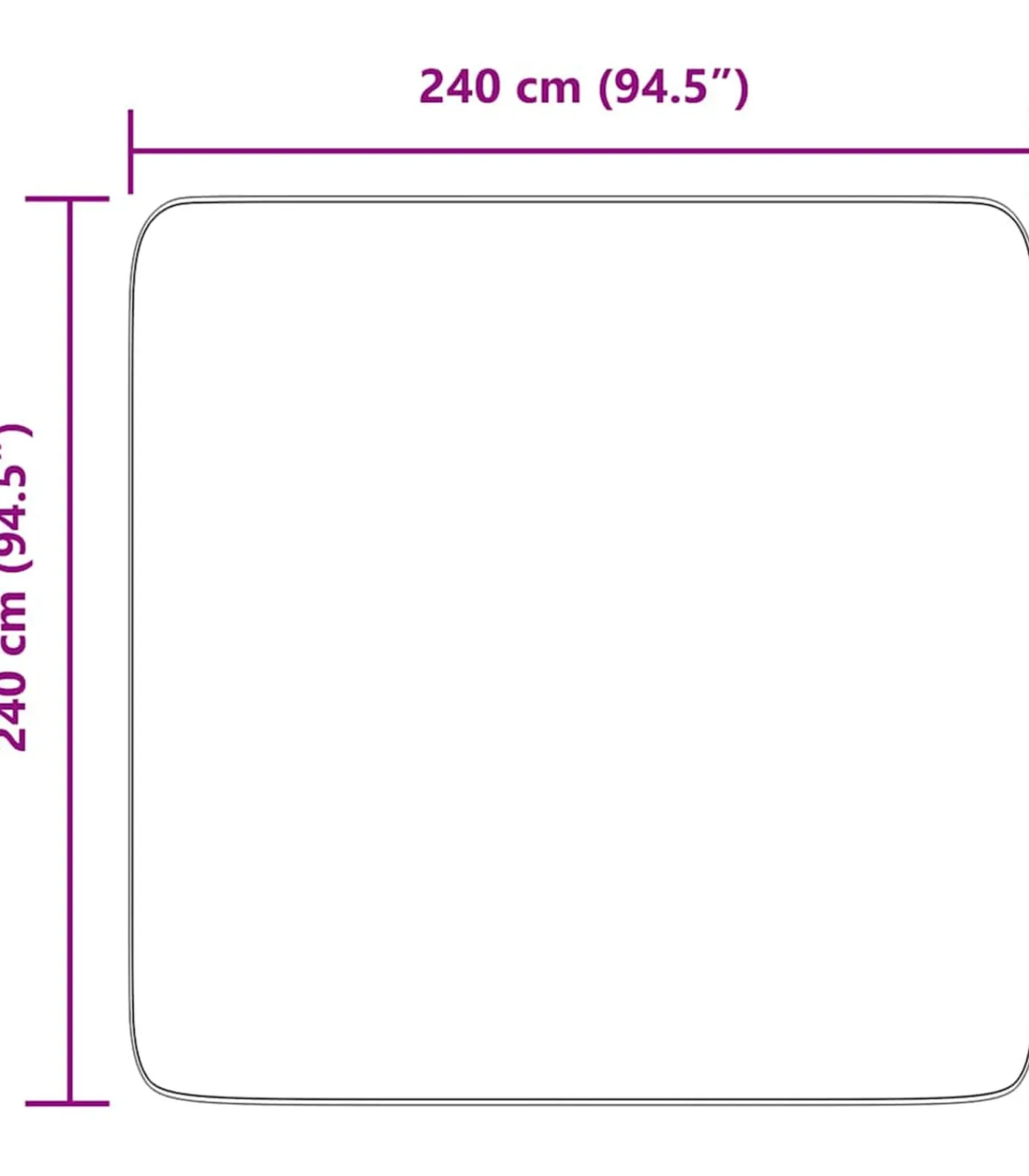 Hoogpolig vloerkleed NAVARRA 240x240 cm polyester crèmekleurig Tapijten