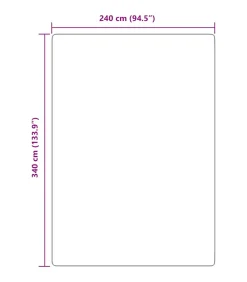 Outlet Hoogpolig vloerkleed NAVARRA 240x340 cm polyester donkergrijs Tapijten