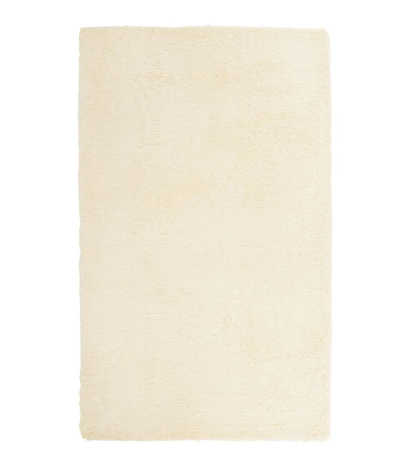 Clearance Hoogpolig vloerkleed NAVARRA 80x150 cm polyester crèmekleurig Tapijten