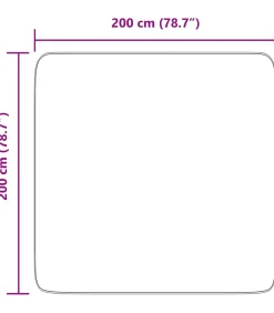 Clearance Hoogpolig vloerkleed NAVARRA 200x200 cm polyester donkergrijs Tapijten