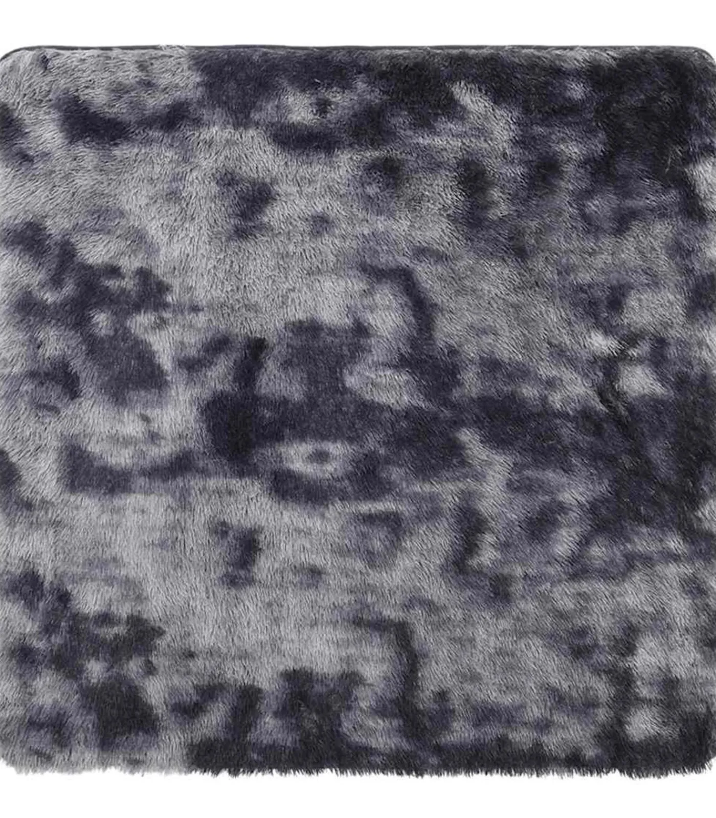 Hoogpolig vloerkleed NAVARRA 160x160 cm polyester donkergrijs Tapijten