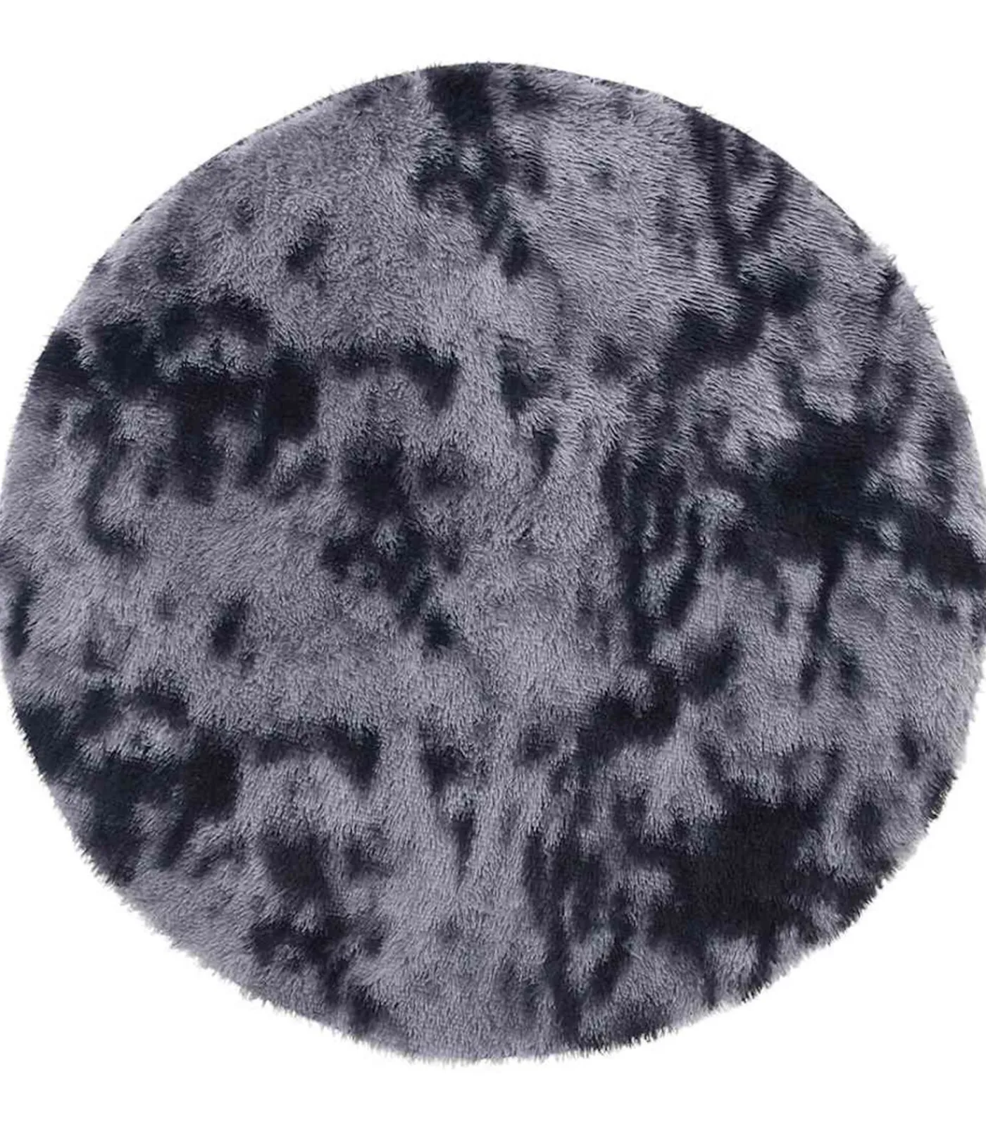 Online Hoogpolig vloerkleed NAVARRA 160x160 cm polyester donkergrijs Tapijten