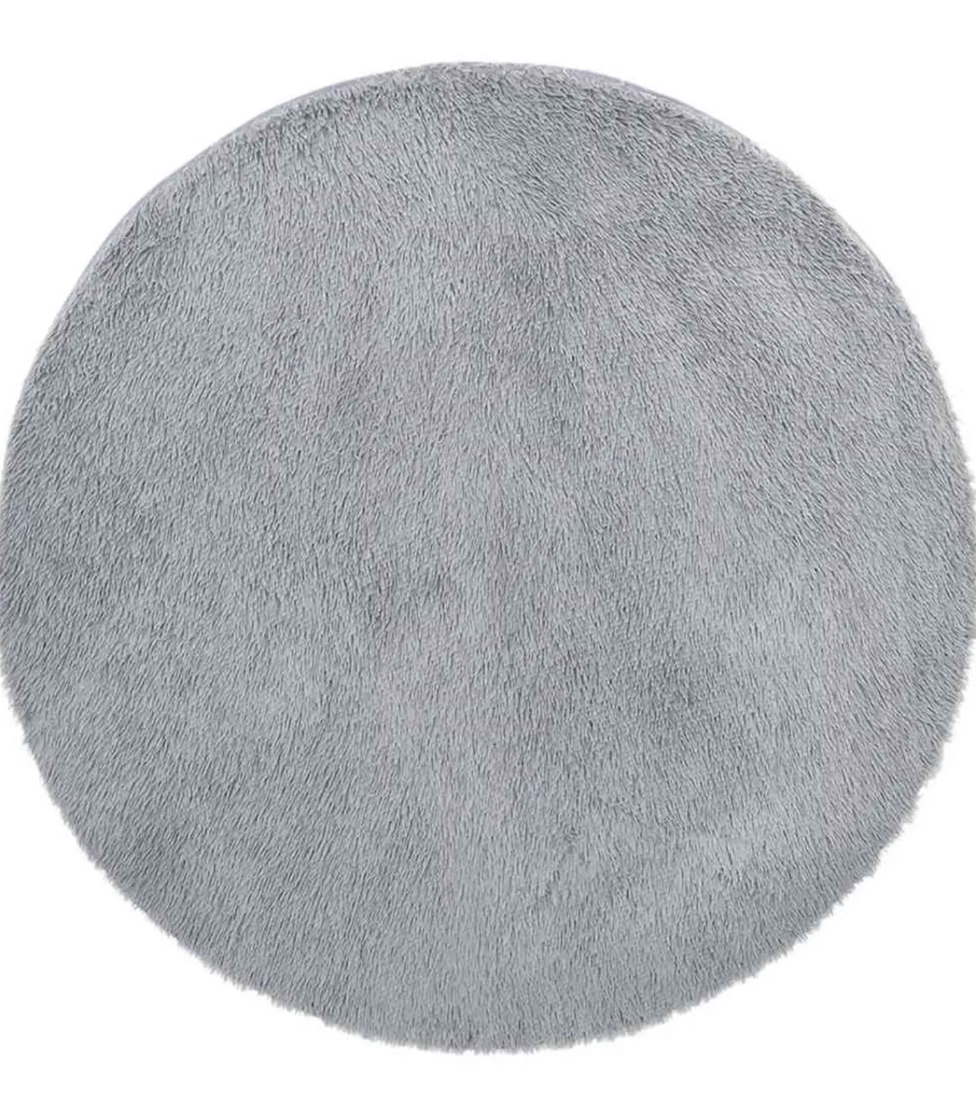 Hoogpolig vloerkleed NAVARRA 120x120 cm polyester lichtgrijs Tapijten