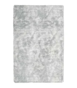 Sale Hoogpolig vloerkleed NAVARRA 130x200 cm polyester zilvergrijs Tapijten
