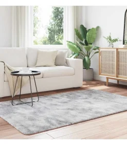 Sale Hoogpolig vloerkleed NAVARRA 130x200 cm polyester zilvergrijs Tapijten