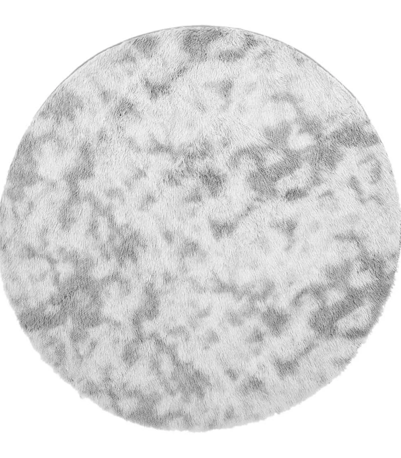 Discount Hoogpolig vloerkleed NAVARRA 200x200 cm polyester zilvergrijs Tapijten